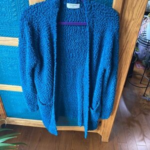 Textured Teal Cardigan